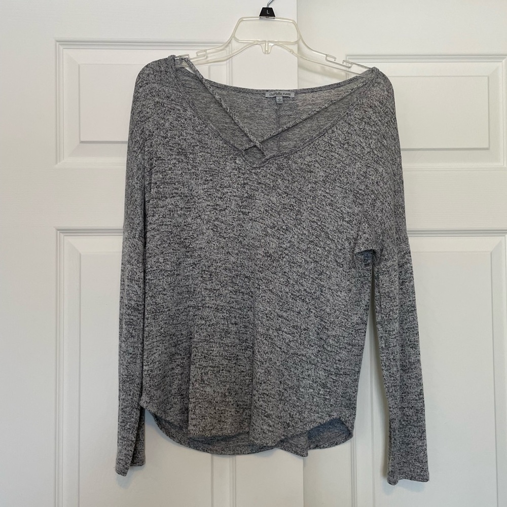 Gray long sleeve top